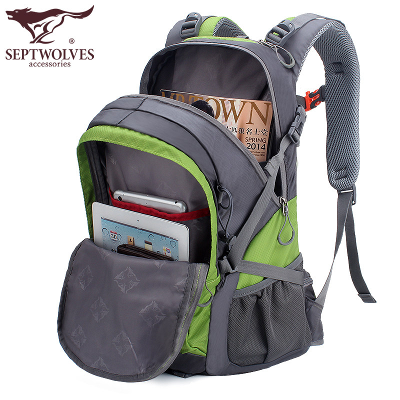 七匹狼户外35l双肩男女旅行登山包 七匹狼天颜双肩背包