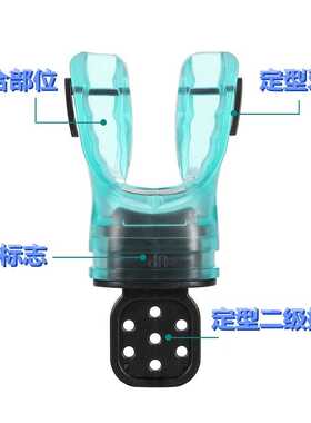 RKD咬嘴全干式呼吸管潜水浮潜装备防呛水液态硅胶均码浮潜咬嘴器