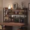 Hole board bookshelf desktop storage shelf home office desk desk multi-layer iron table student computer desk