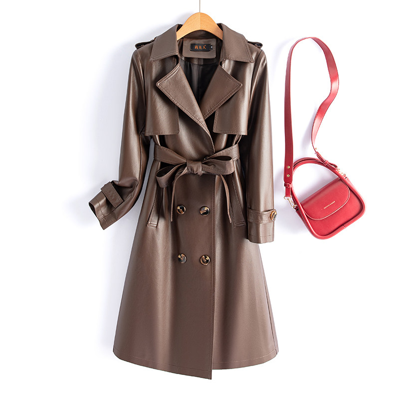 2025秋冬绵羊皮皮衣女中长款修身显瘦韩版气质海宁真皮风衣女外套,淘宝优惠券,粉丝福利购,淘宝优惠卷