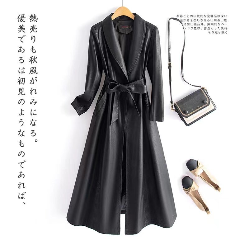 海宁真皮皮衣女中长款外套2025新款绵羊皮风衣收腰修身气质皮大衣,淘宝优惠券,粉丝福利购,淘宝优惠卷