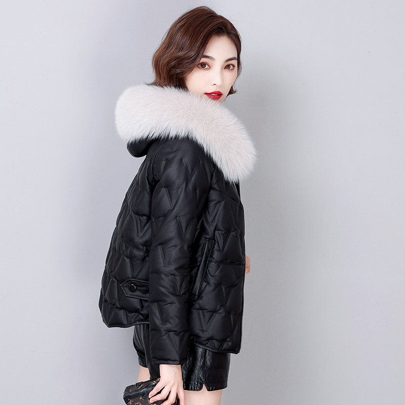 海宁真皮羽绒服女短款2025冬季新款加厚皮衣绵羊皮狐狸毛皮草外套,淘宝优惠券,粉丝福利购,淘宝优惠卷