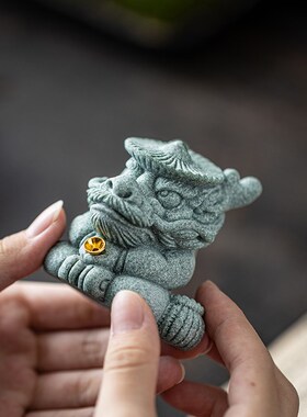 青砂石神龙香插中式居家桌面装饰摆件办公室创意香座香薰炉装饰品