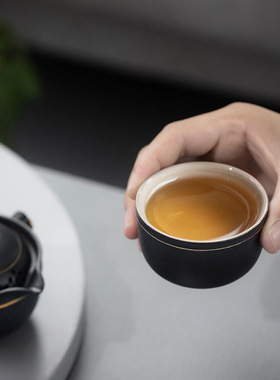 四叶草幸运旅行茶具便携式轻奢套装一壶二杯单人简约泡茶快客杯