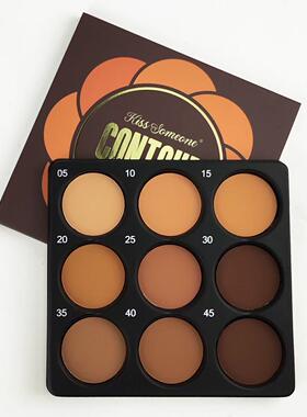 跨境爆款Contour Palette9色修容盘面部塑形哑光散粉定妆粉修容盘