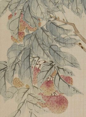 清代鸟大四临摹打印画 居廉 画心图稿复制原花鸟画屏画 微喷
