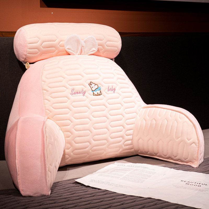 Japanese quality latex bedside cushion, soft-packed waist pillow, large back sofa pillow, bed bay window pillow