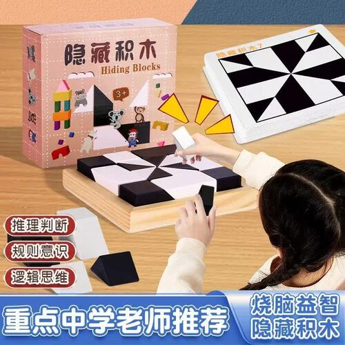 【老师推荐智力挑战】逻辑训练隐藏积木玩具开发智力益智多变拼图 - 图1
