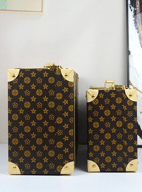 家展厅全屋定制饰软装饰样板房手提箱摆件收纳盒皮革家居橱窗衣柜
