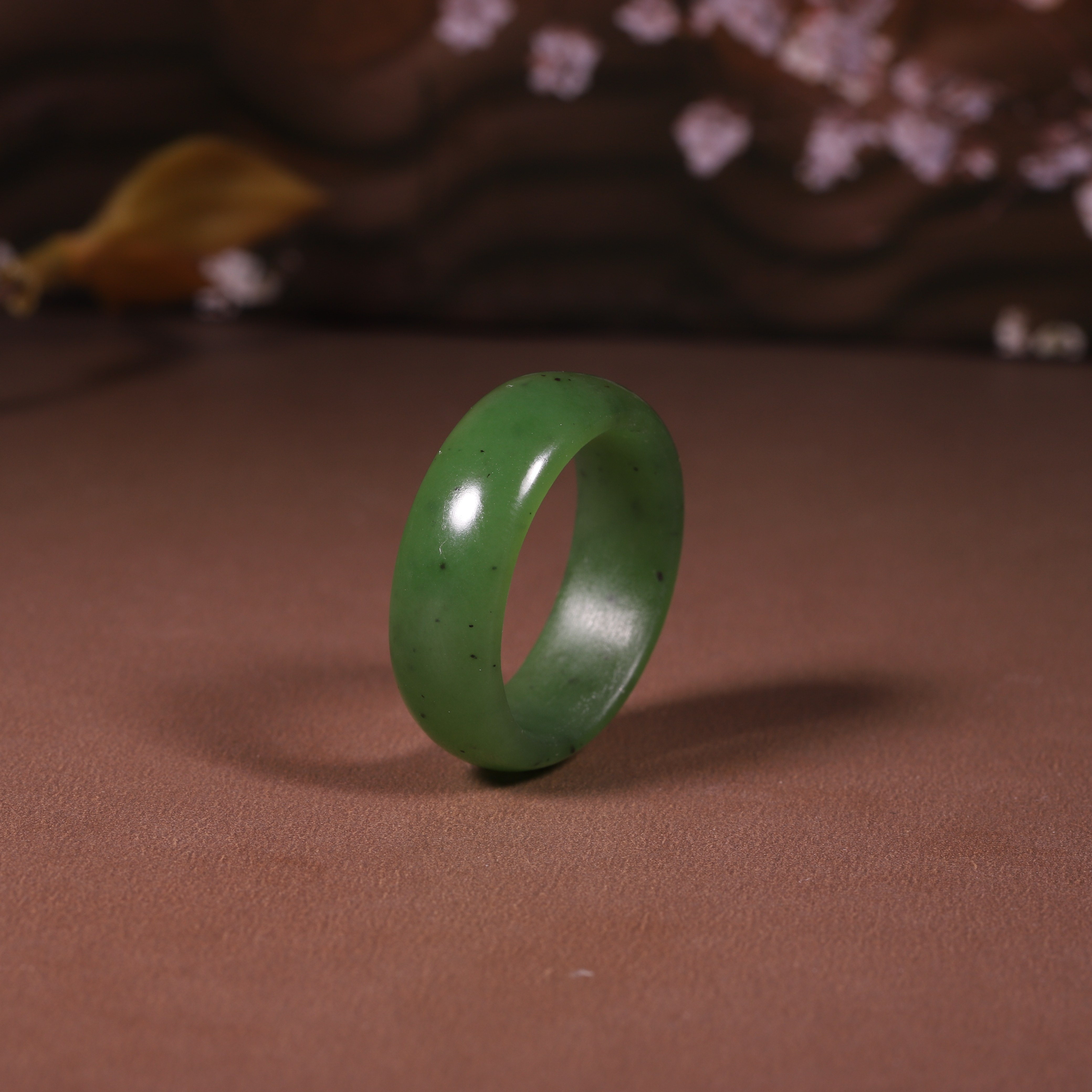 Xinjiang Hotan jade seed material jasper natural ring