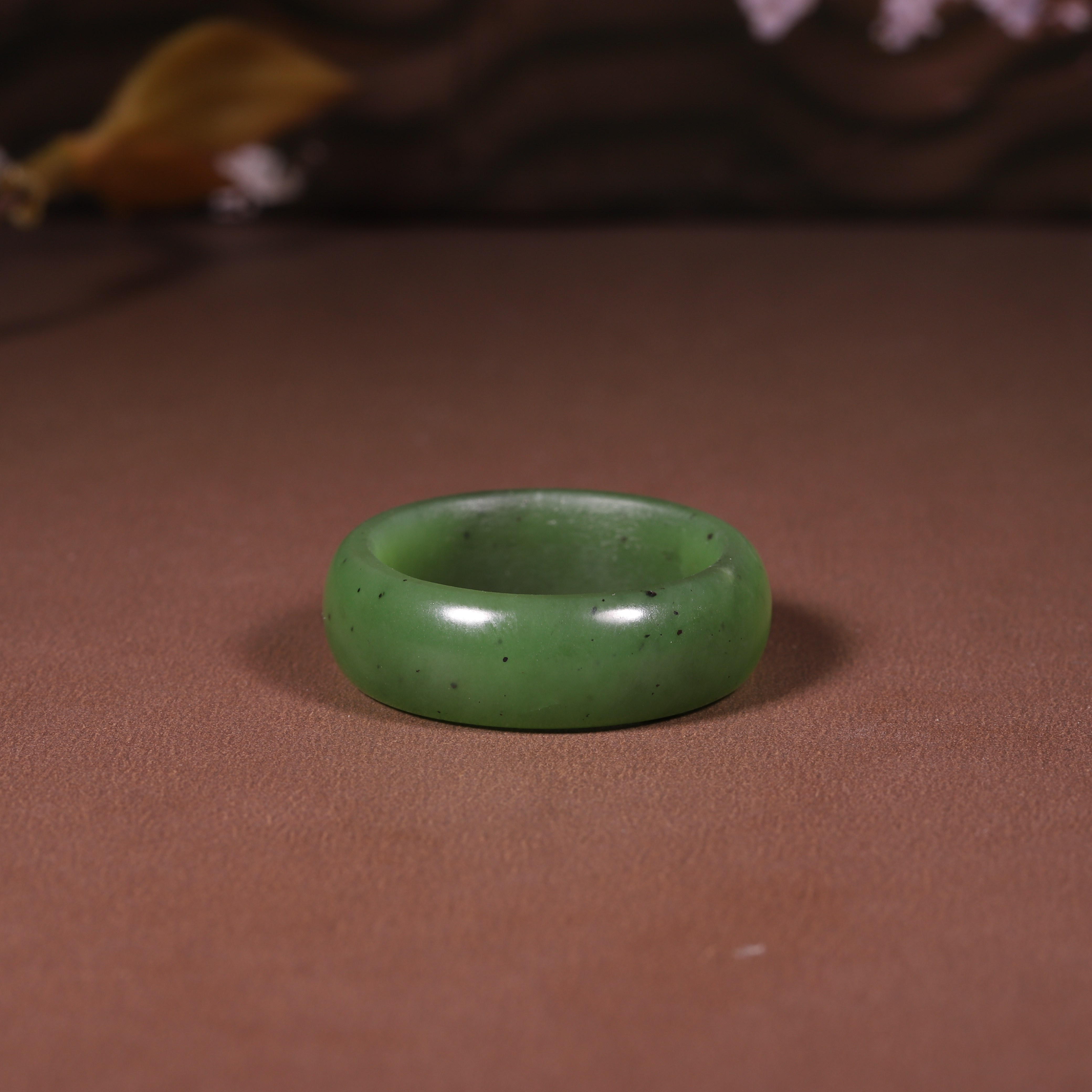 Xinjiang Hotan jade seed material jasper natural ring