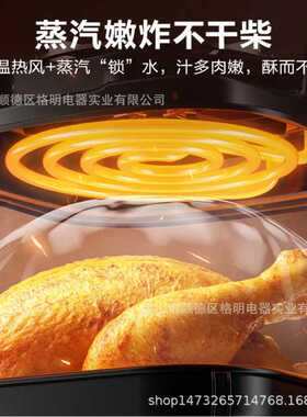 GEMING格明空气炸锅新款蒸汽嫩炸全可视大容量多功能