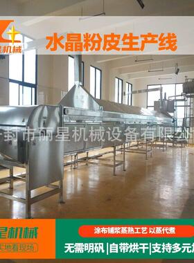 果蔬汁粉皮生产线 绿豆淀粉加工粉皮的机器 丽星涂布铺浆工艺