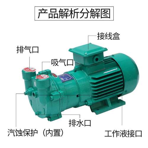 2BV水环式真空泵真空引流气水分离压缩机真空设备不锈钢铸铁誉泉 - 图0