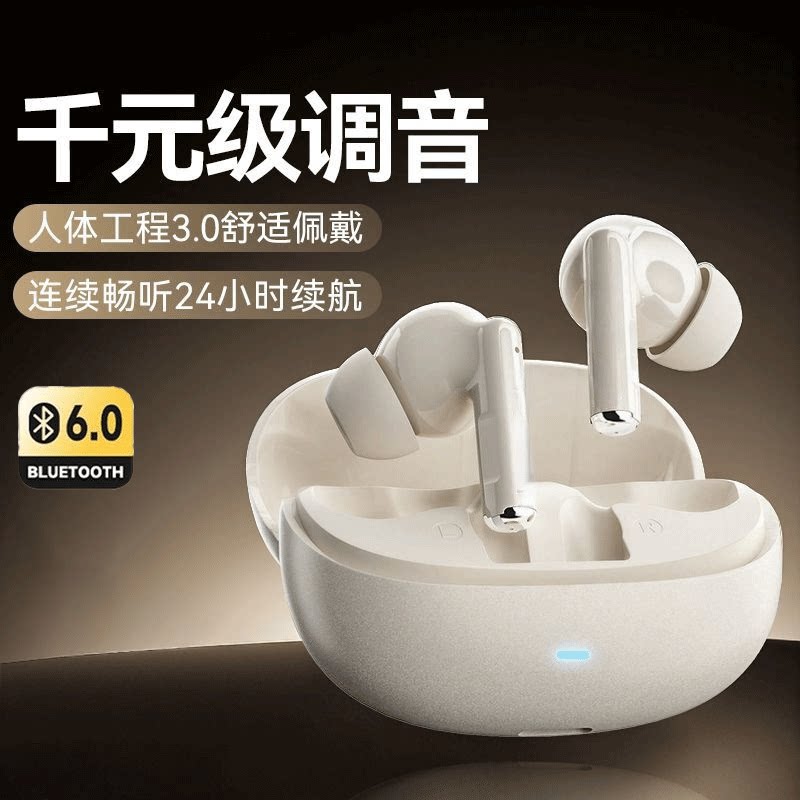 2026新款无线蓝牙耳机入耳式降噪高清全景音质超长续航久戴不痛 机戴实拍商品图