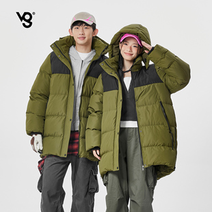 VUUG工装拼色加厚连帽棉服