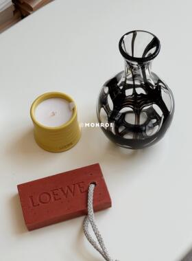 墨染花瓶·梦鹿花器 现代简约黑色泼墨玻璃厚重质感客厅桌面装饰