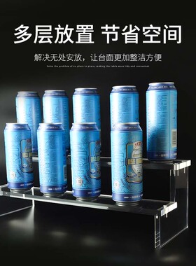 大承重压克力阶梯展示架厨窗柜台分层H阶台商超摆货支架直播展示