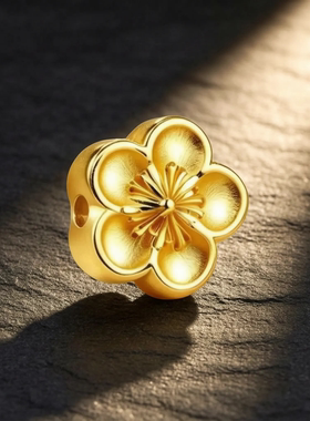 足金999樱花转运珠手串配件