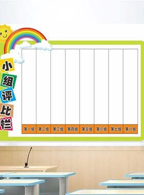 班级评比栏墙贴小组积p分表贴纸教室装饰布置文化小学初高中光荣