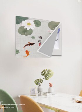 电表箱遮挡神器空气开关盒子装饰画超薄弱电墙R面遮丑挂布魔术贴