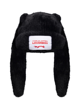 【正品现货】Charles Jeffrey Loverboy毛绒帽子秋冬保暖大兔耳帽