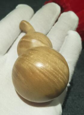 金丝楠木小葫芦手把件阴沉木水波纹实木雕刻随身汽车挂件文玩手捻