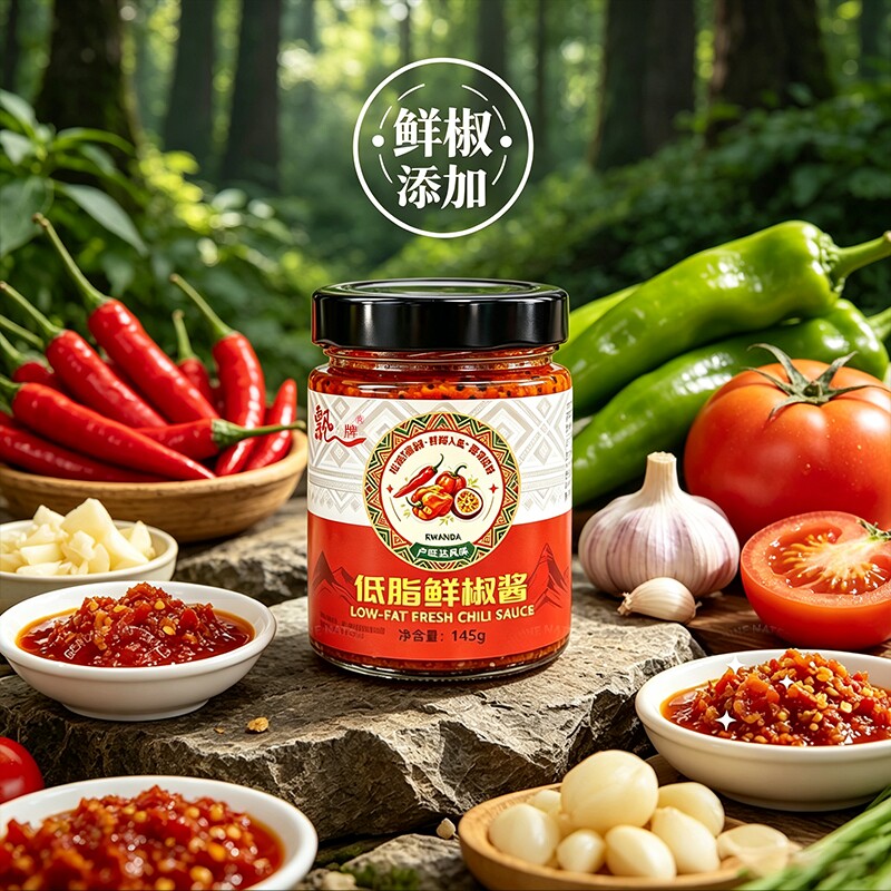 【李佳琦直播间宠物节】飘牌哈瓦那风味双椒鲜椒燕麦蒜蓉辣椒酱 播双实拍商品图