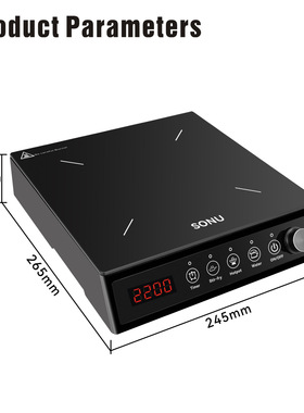 跨境代发英文电磁炉智能触摸面板大功率110V/220V电压外贸电磁炉