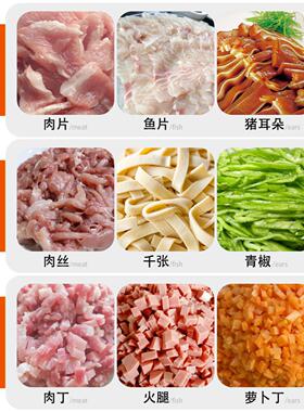 小型家用切肉机绞肉机切丝鲜肉切片机商用全自动不锈钢切菜肉片机
