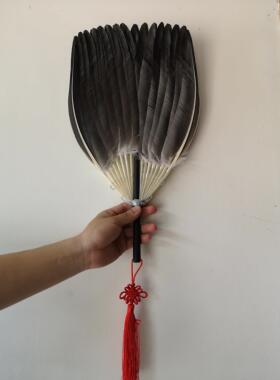 诸葛亮孔明扇子非遗老字号国潮汉服周边孕产妇月子鹅毛羽毛扇