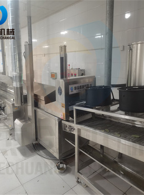 电加热翠叶油炸生产线不粘网带桑叶油炸机香酥翠叶油炸设备