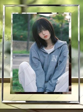 谢楚灵绝美周边水晶玻璃相框收藏定制房间卧室桌面摆件可横竖摆台