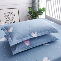 Pure cotton pillowcase pair dress 48 x 74 wide side lovers cute full cotton student Dormitory Single Pillow Headgear Envelope Style