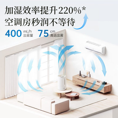 小熊加湿器家用轻音卧室大喷雾量办公室小型婴儿孕妇空气净化香薰 - 图2