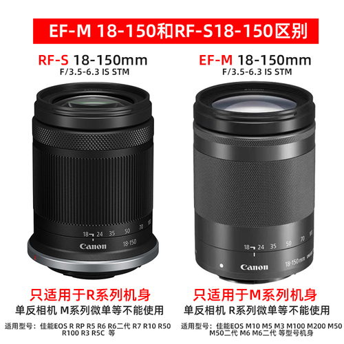 佳能EF-M18-150mmf35-63ISSTM镜头RF-S18-150微单中长焦