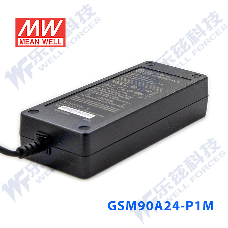 GSM90A24-P1M台湾明纬90W24V电源适配器直流稳压3.75A三插医疗级 - 图1