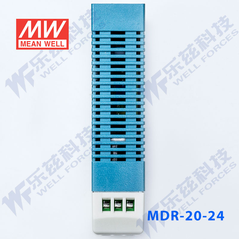 MDR-20-24台湾明纬24W24V导轨型开关电源1A稳压工控PLC传感器