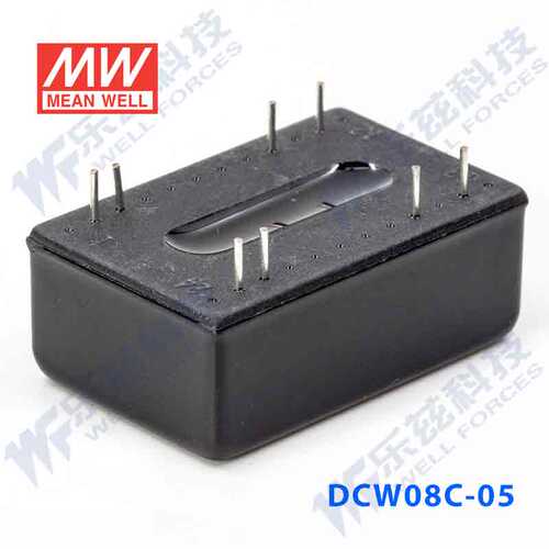明纬48V变+-5V电源8W DCW08C-05 36-75V转±5V±800mA DC-DC输出 - 图2