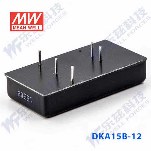 明纬24V变+-12V电源15W DKA15B-12 18-36V转±12V±0.625A DD输出 - 图1
