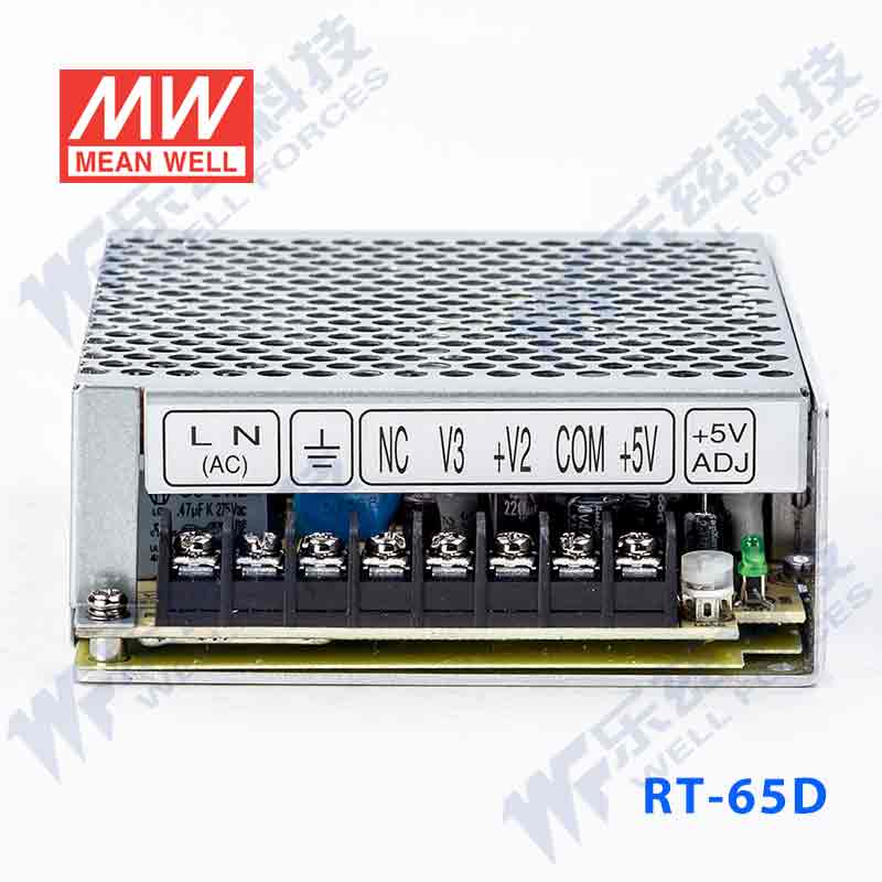 RT-65D台湾明纬5V12V24V三路开关电源65W 5V4A+24V1.5A+12V1A - 图1