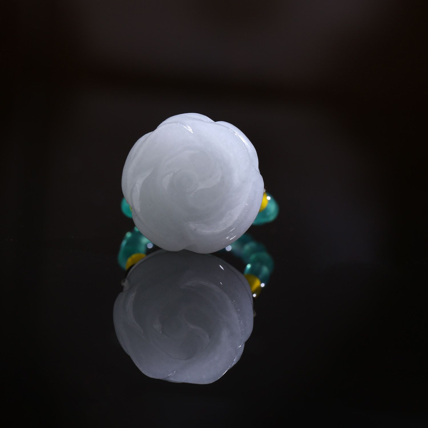 慕古珠宝天然A货翡翠白月光玫瑰花戒指冰韵玫影翡翠玫瑰戒指,淘宝优惠券,粉丝福利购,淘宝优惠卷