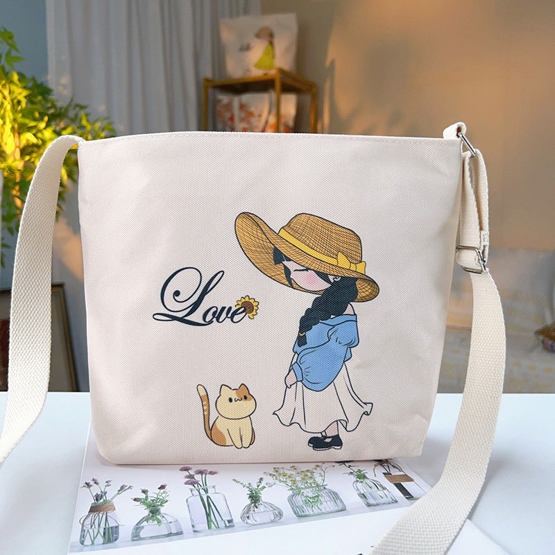 包包女新款帆布双面印花单肩斜跨包女休闲百搭便携手机零钱钥匙包,淘宝优惠券,粉丝福利购,淘宝优惠卷