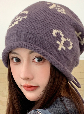 帽子女秋冬天新款卷边堆堆帽