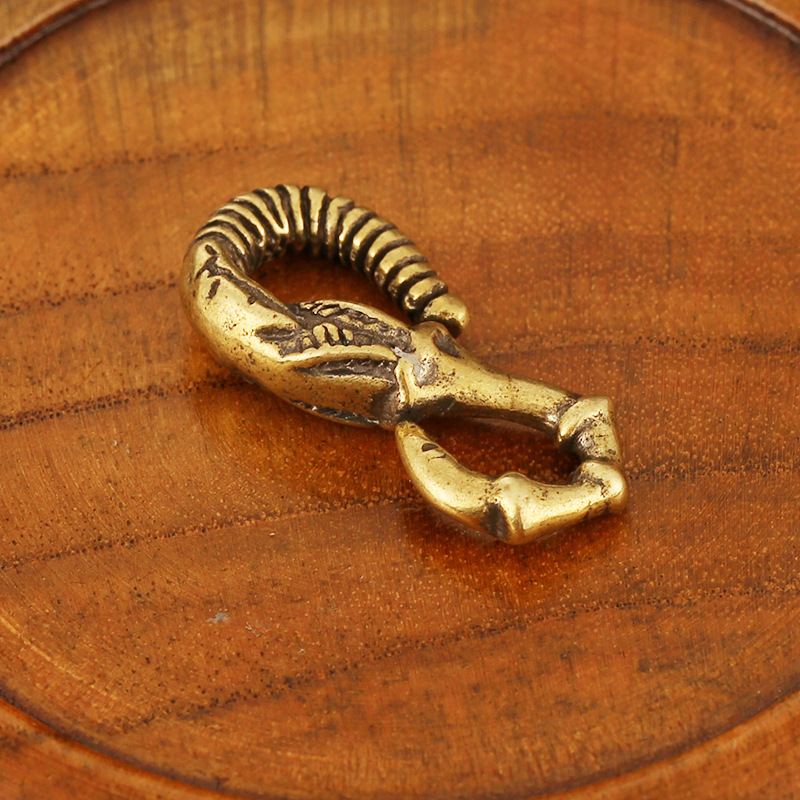 抖音新款手工黄铜s钩财布钩手链 tsangkai曾家银手链