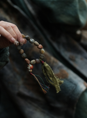 文艺百搭尼泊尔老琉璃多宝手串SC050