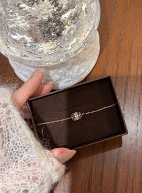 S925纯银爆冰晶雪花星芒冰块日系精工香槟金色项链