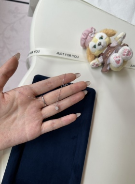 S925纯银轻奢爆款可活动吊坠版极简六抓单选高级感项链