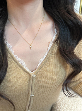 S925纯银mini泡泡小钥匙吊坠项链女小众设计精致温柔优雅