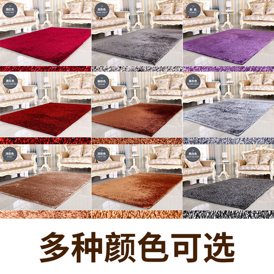 加密韩国亮丝秋冬毛绒地毯客厅茶几毯卧室床边毯服装店橱窗瓷砖店